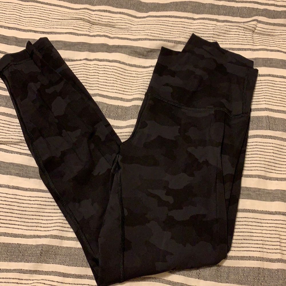 lululemon athletica Black & Dark Gray Camo Leggings